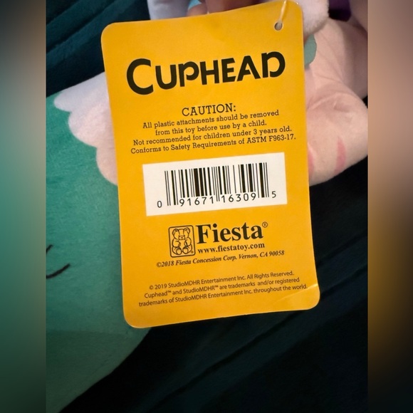 Rare HTF NWT Cuphead Cala Maria Collectible 32” XL Plush Stuffed Doll Mermaid - Picture 10 of 11